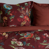 Poppy Stitch Red Cotton Quilt Cover Set King