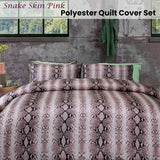 Snake Skin Pink Quilt Cover Set QUEEN