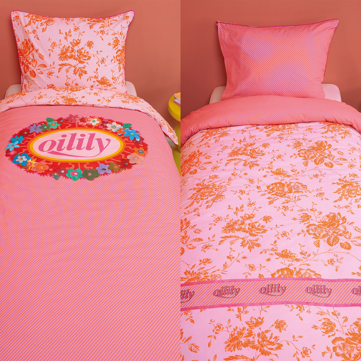 Prom Flowers Pink Cotton Quilt Cover Set Single