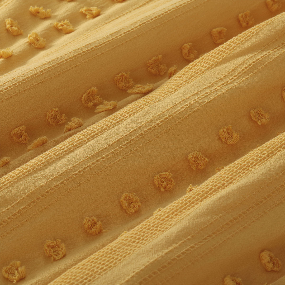 Sans Sovci Ochre Cotton Quilt Cover Set Double