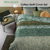 Skin Green Cotton Quilt Cover Set Queen