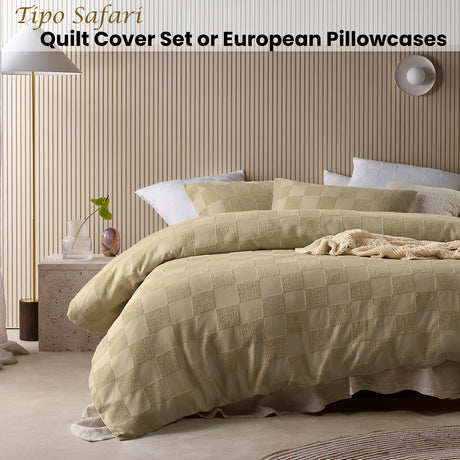 Tipo Safari Chenille Quilt Cover Set Single
