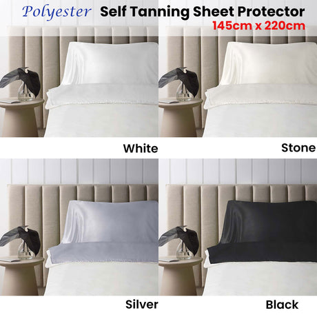 Self Tanning Polyester Sheet Protector 145cm x 220cm Stone