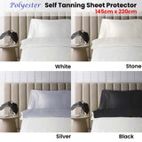 Self Tanning Polyester Sheet Protector 145cm x 220cm White
