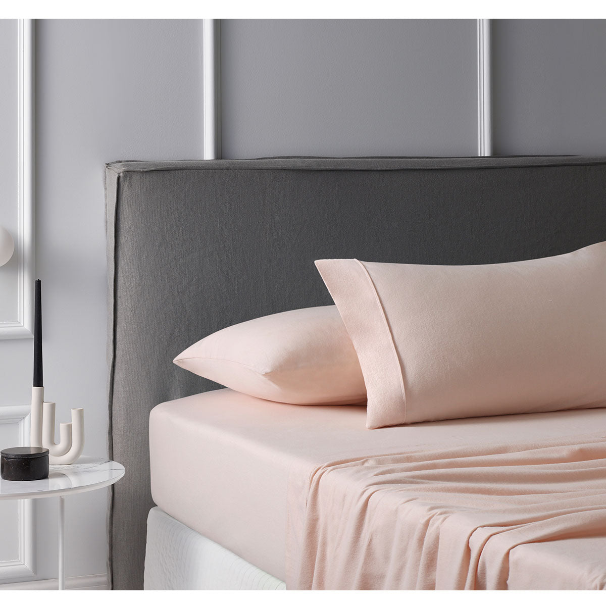 Cotton Flannelette Sheet Set Blush Double