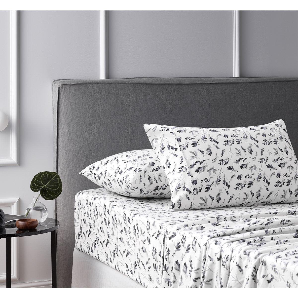 Cotton Flannelette Sheet Set Botanical Double