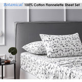 Cotton Flannelette Sheet Set Botanical Double