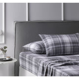Cotton Flannelette Sheet Set Plaid Single