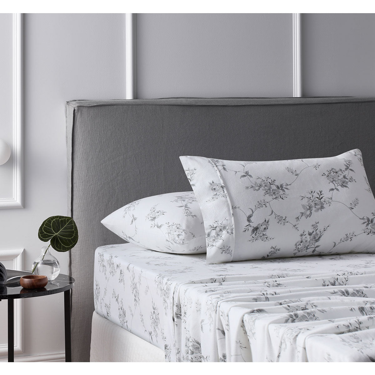 Cotton Flannelette Sheet Set Sylvan Rose Single