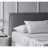 Cotton Flannelette Sheet Set Weathered Stripe - Single