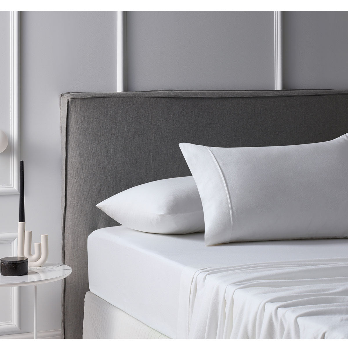 Cotton Flannelette Sheet Set White Single