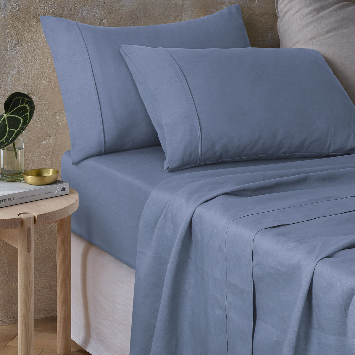Sky Blue 100% Hemp Sheet Set Queen