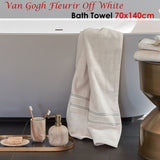 Van Gogh Fleurir Off White Bath Towel