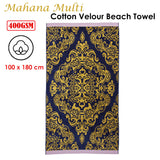 Mahana Multi Cotton Velour Beach Towel