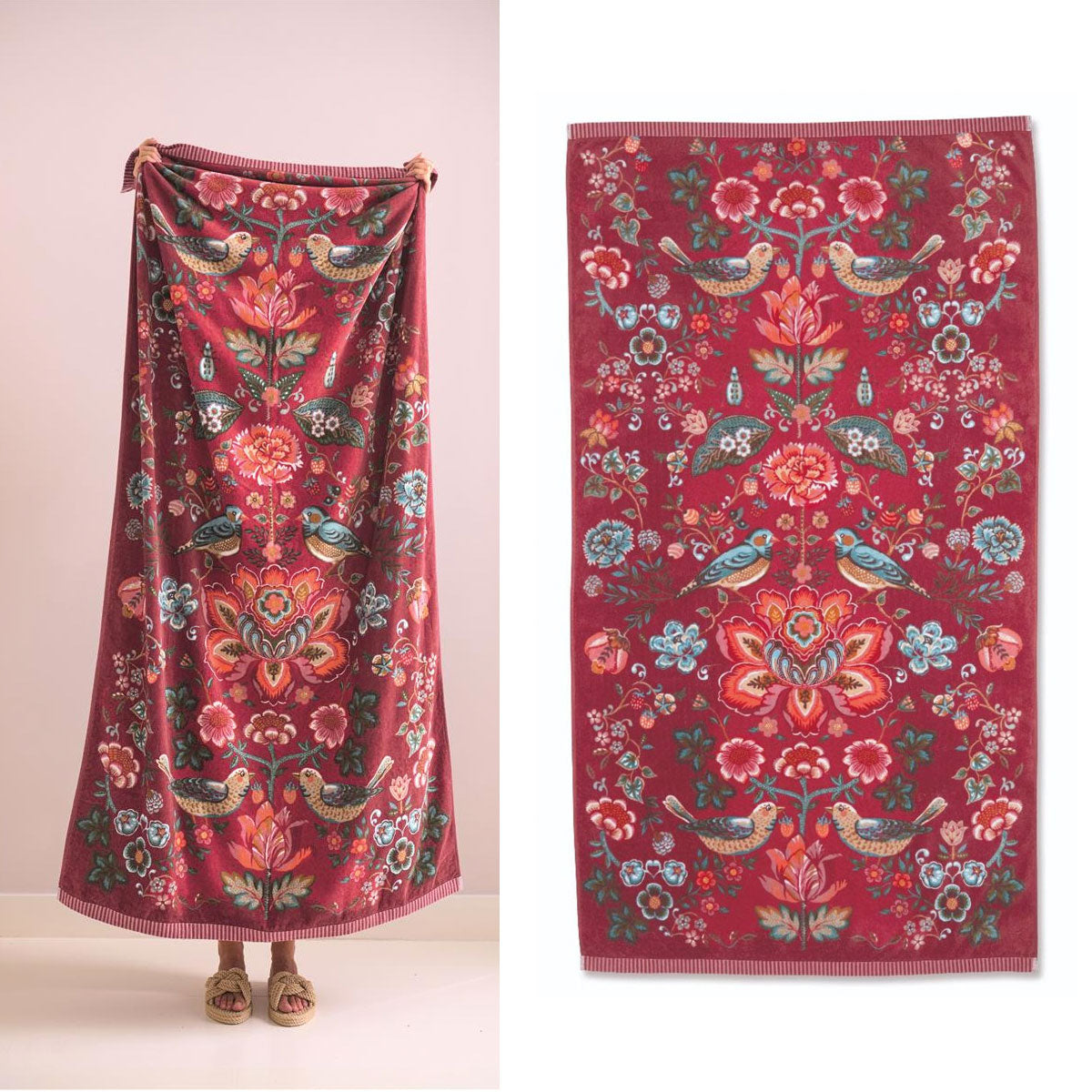 Oh My Darling Red Cotton Beach Towel 100cm x 180cm