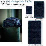 Tile de Pip Dark Blue Wash Mitt 16cm x 22cm