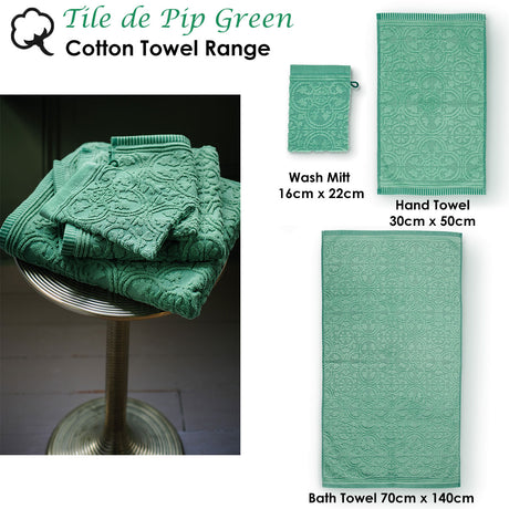 Tile de Pip Green Wash Mitt 16cm x 22cm