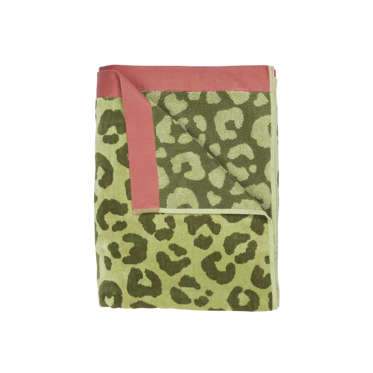 Wildcat Green Cotton Velour Beach Towel