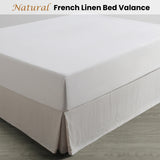 Natural French Linen Valance Super King