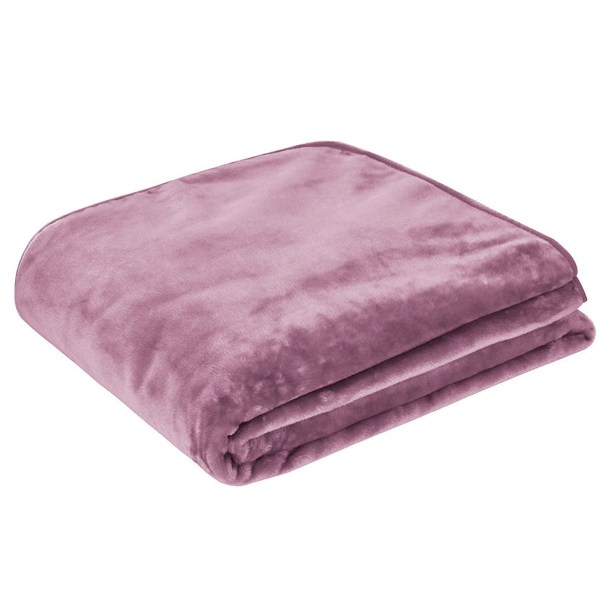 450gsm Solid Faux Mink Blanket Dusty Pink