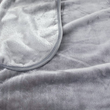 450gsm Solid Faux Mink Blanket Graphite