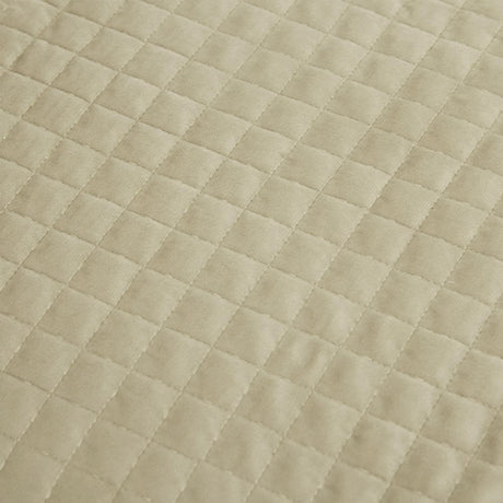 Adela Sandstone Velvet Quilted Coverlet Set Queen/King