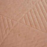 Merida Clay Pink Velvet Quilted Coverlet Set Queen/King