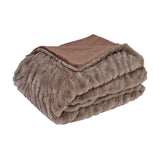 Rita Woodsmoke Faux Mohair Throw Rug 130 x 160cm