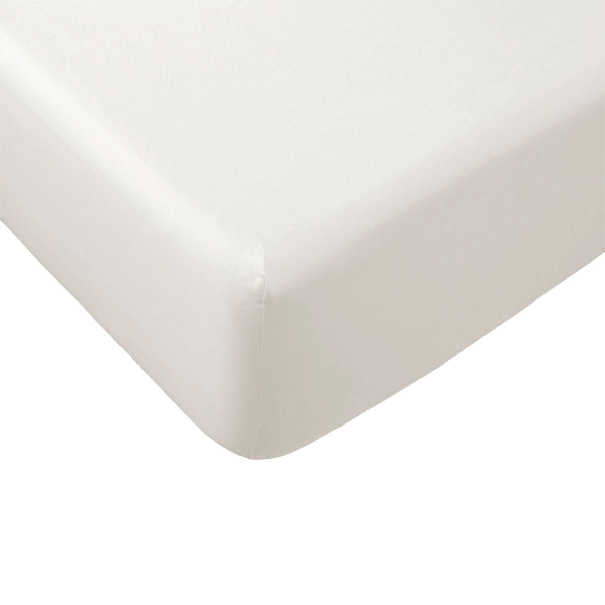 Polyester Cotton Fitted Sheet 33cm Wall Queen Ivory