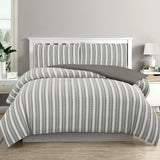 Cove Charcoal Seersucker Waffle Quilt Cover Set King