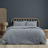 Earth Grey Cotton Gauze Quilt Cover Set King