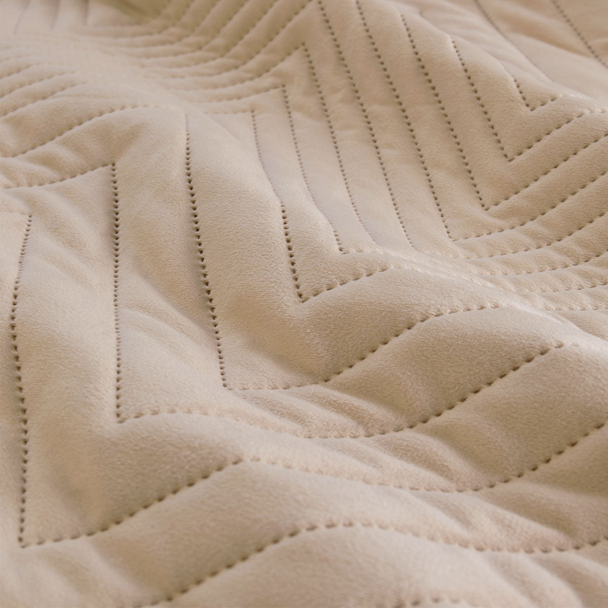 Hana Champagne Embossed Velvet Quilt Cover Set King