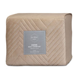 Hana Champagne Embossed Velvet Quilt Cover Set Queen