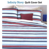 Infinity Navy Quilt Cover Set King