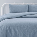 Lottie Bluebell Pinsonic Embossed Quilt Cover Set Queen