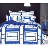 250TC Cotton Rich Metropol Cobalt Quilt Cover Set Queen