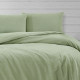 Preston Pale Green Embossed Quilt Cover Set Queen
