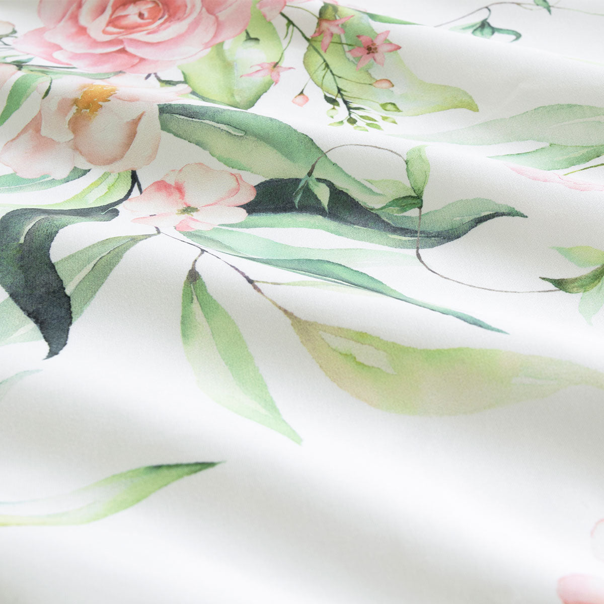 Rose Whisper Soft Sage Printed Floral Quilt Cover Set King