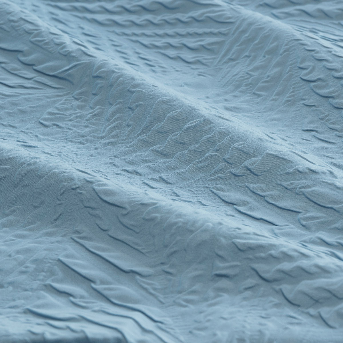 South Coast Pale Blue Embossed Quilt Cover Set Queen