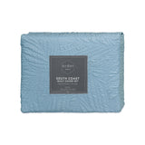 South Coast Pale Blue Embossed Quilt Cover Set Queen