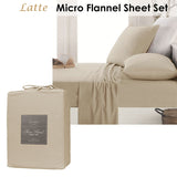 Micro Flannel Sheet Set Latte Mega King