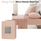 Micro Flannel Sheet Set Dusty Pink King