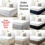 Quilted Valance Black KING SINGLE
