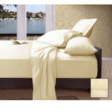 1000TC American Pima Cotton Plain Design Sheet Set Ivory Queen