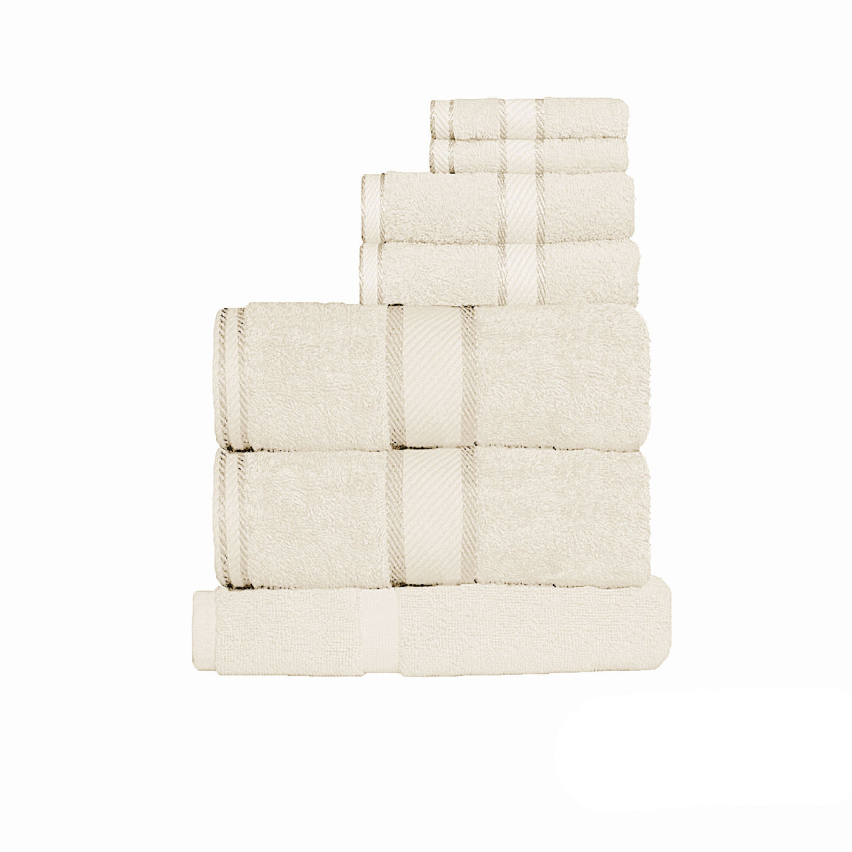 550gsm Cotton 7 Pce Towel Set Cream