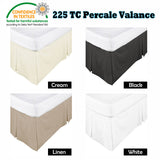 Box Pleated Valance Black - DOUBLE