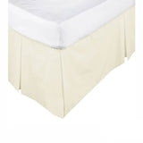 Box Pleated Valance Cream - KING SINGLE