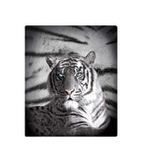 Blue Eyes Stripes Tiger Polar Fleece Throw Rug