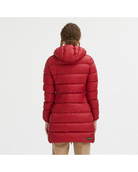 Reversible  Long Jacket - Red and Shiny Reversible Design M Women
