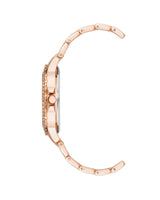Rose Gold Fashion Watch with Rhine Stone Facing One Size Women